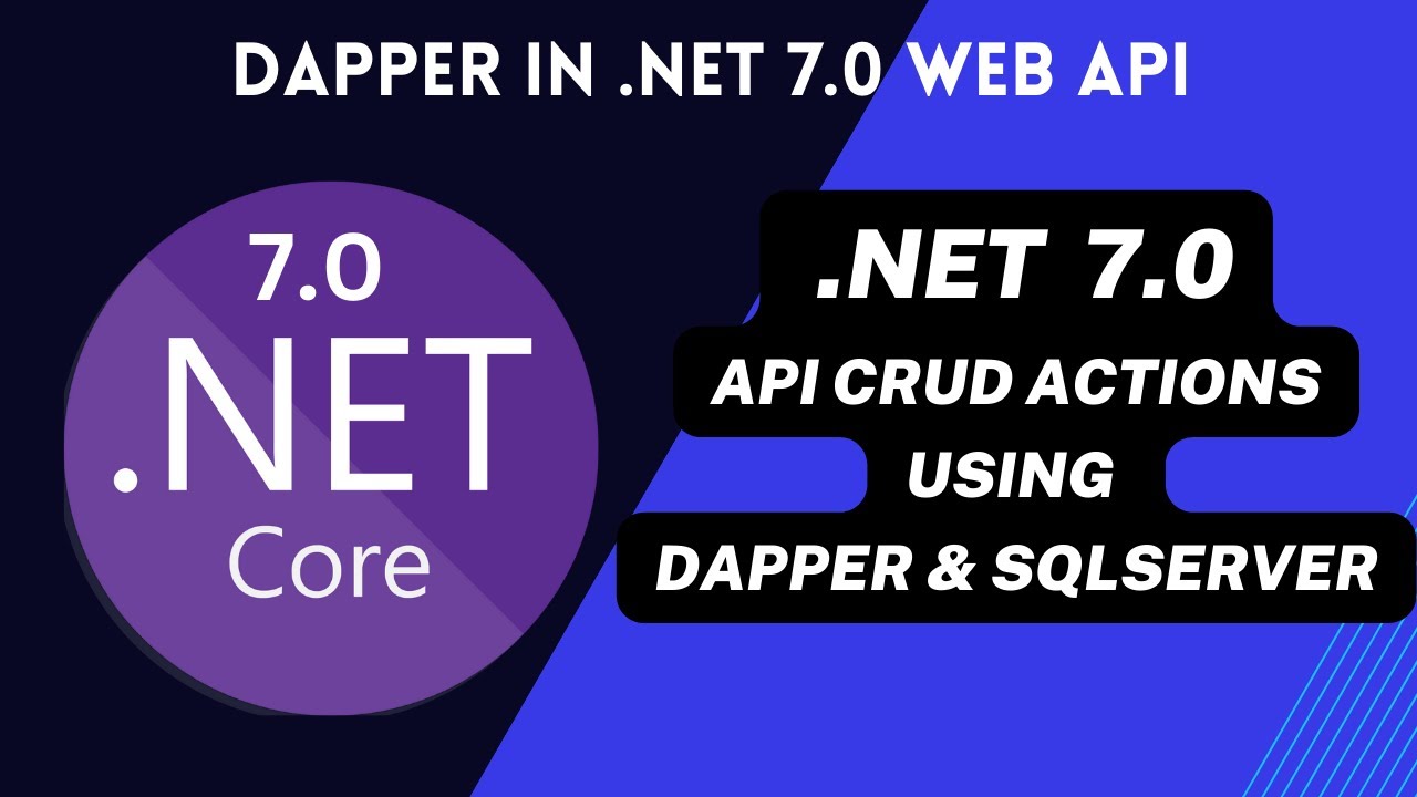 Действия CRUD веб-API .NET 7.0 с использованием dapper и SqlServer