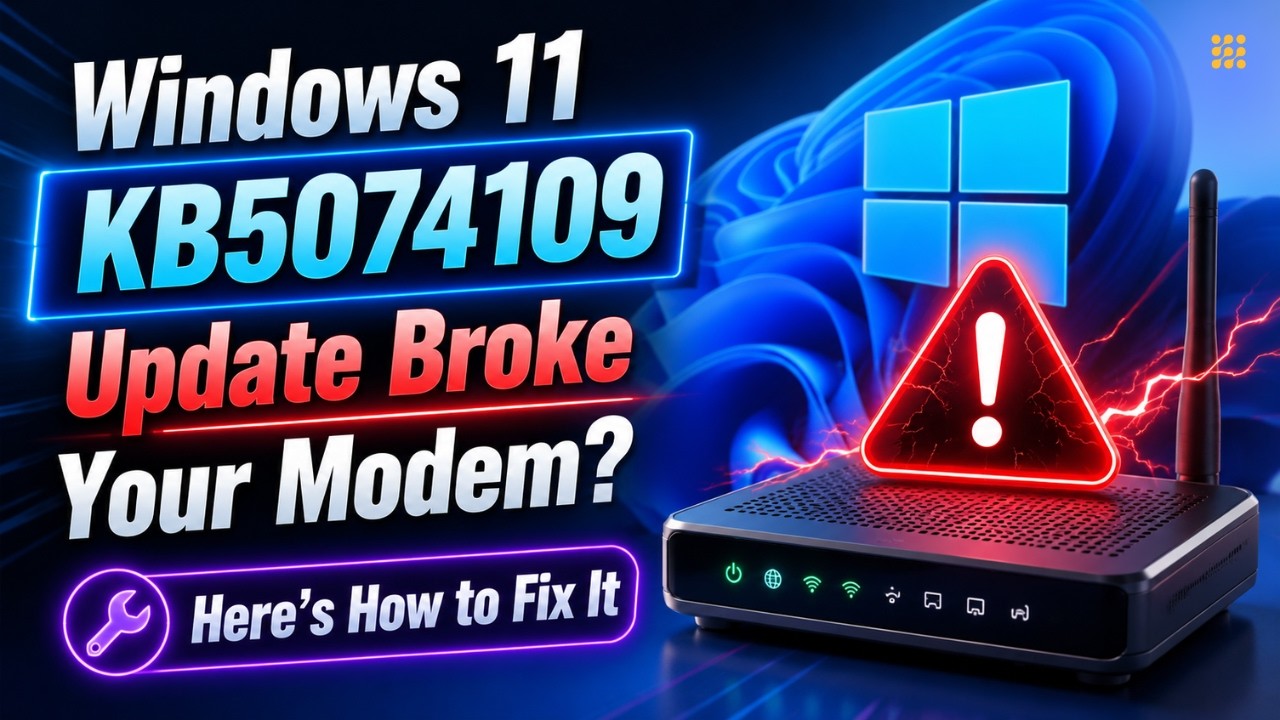 Windows 11 KB5074109 Update Broke Your Modem? Here&rsquo;s How to Fix It