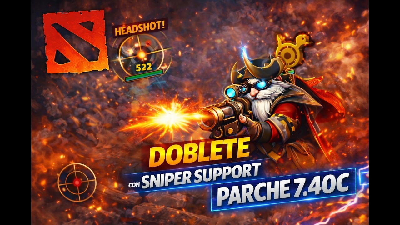 DOBLETE CON SNIPER SUPPORT 4 EZZ GAME | DOTA 2 RANKED UE PARCHE 7.40c [Ep. #95]