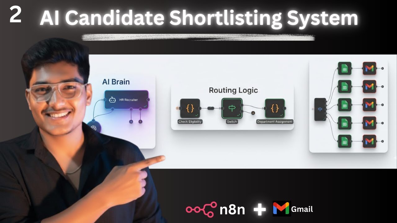 AI Candidate Shortlisting System using n8n + OpenAI | Automate Resume Screening (No Code) Part 2