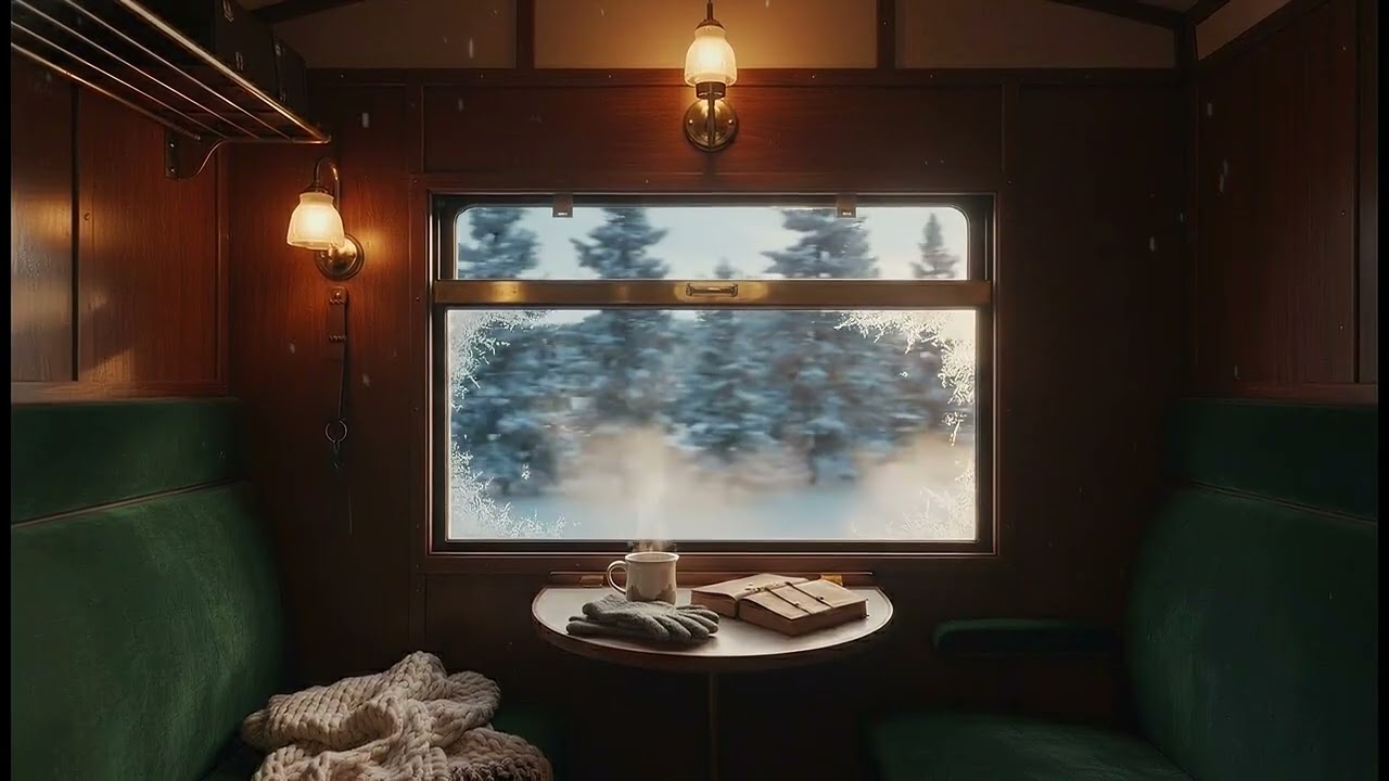 Swiss Mountain Railway at Sunrise | Scenic Train Ambience for Sleep & Focus