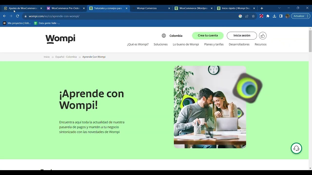 22  integración de Wompi para medios de pago con Woo comerce
