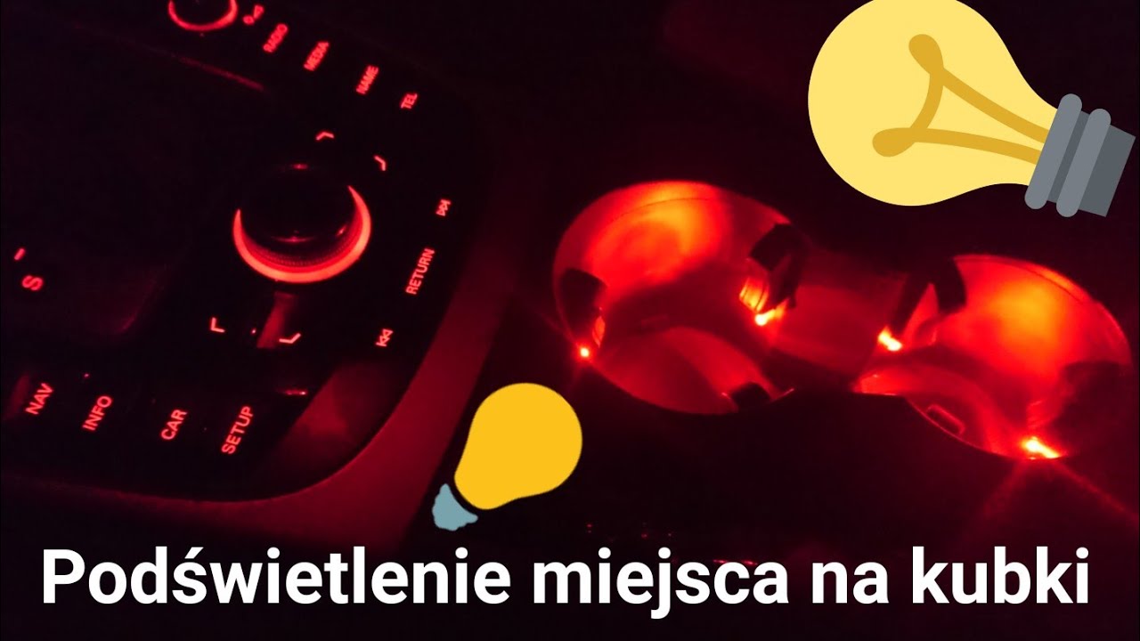 Audi A4/A5/Q7 B8 - Montaż podświetlenia kubków/Installation of backlight for cups