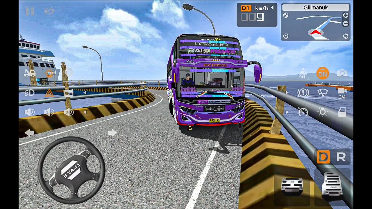 Game bus telolet basuri sjm trans ratu maher turun dari kapal | Bus simuluator indonesia gameplay