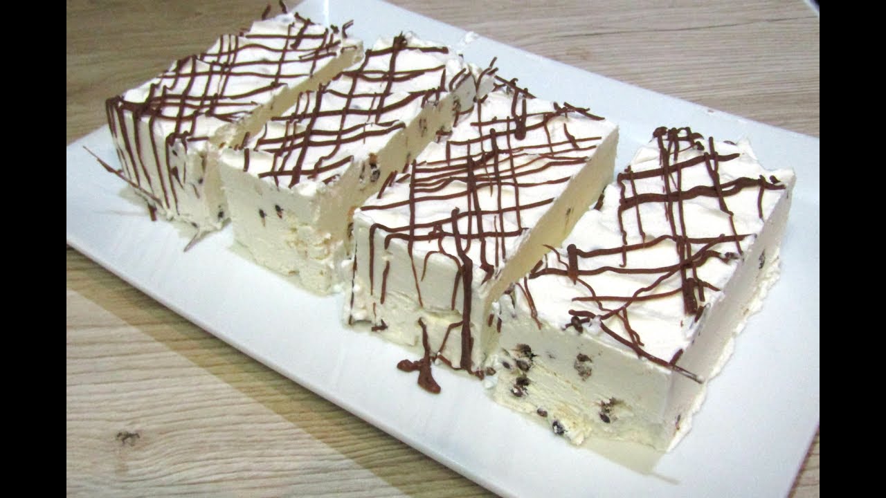 تحلية ايس كريم بالحجم العائلي ب2 مكونين أساسين فقط رووعة في المذاق طبييعي و سريييع ice cream cake