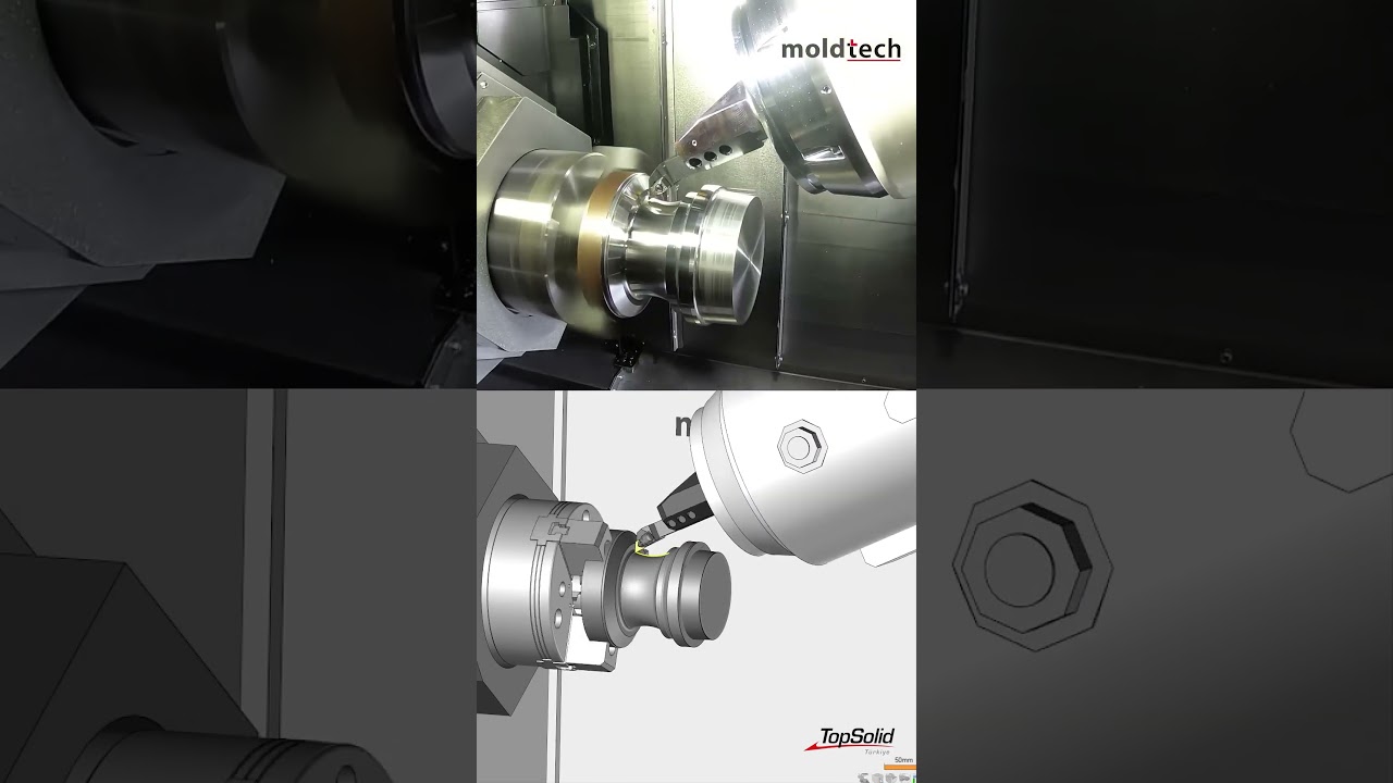 TopSolid 5 Eksen Torna #cnc #kam #freze #torna #5eksencnc #topsolid #mazak #5eksenişleme