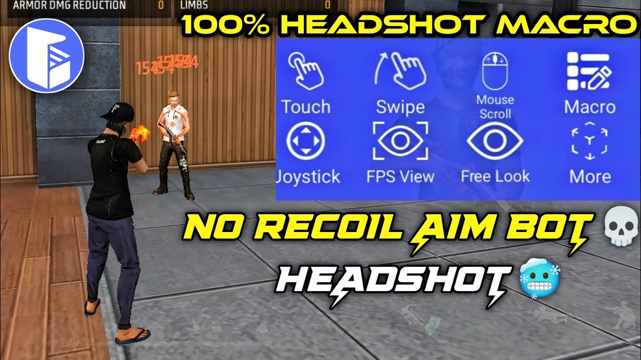 GG mouse Pro Auto headshot macro 🤯|| 100 % no recoil aim lock 🔒 headshot