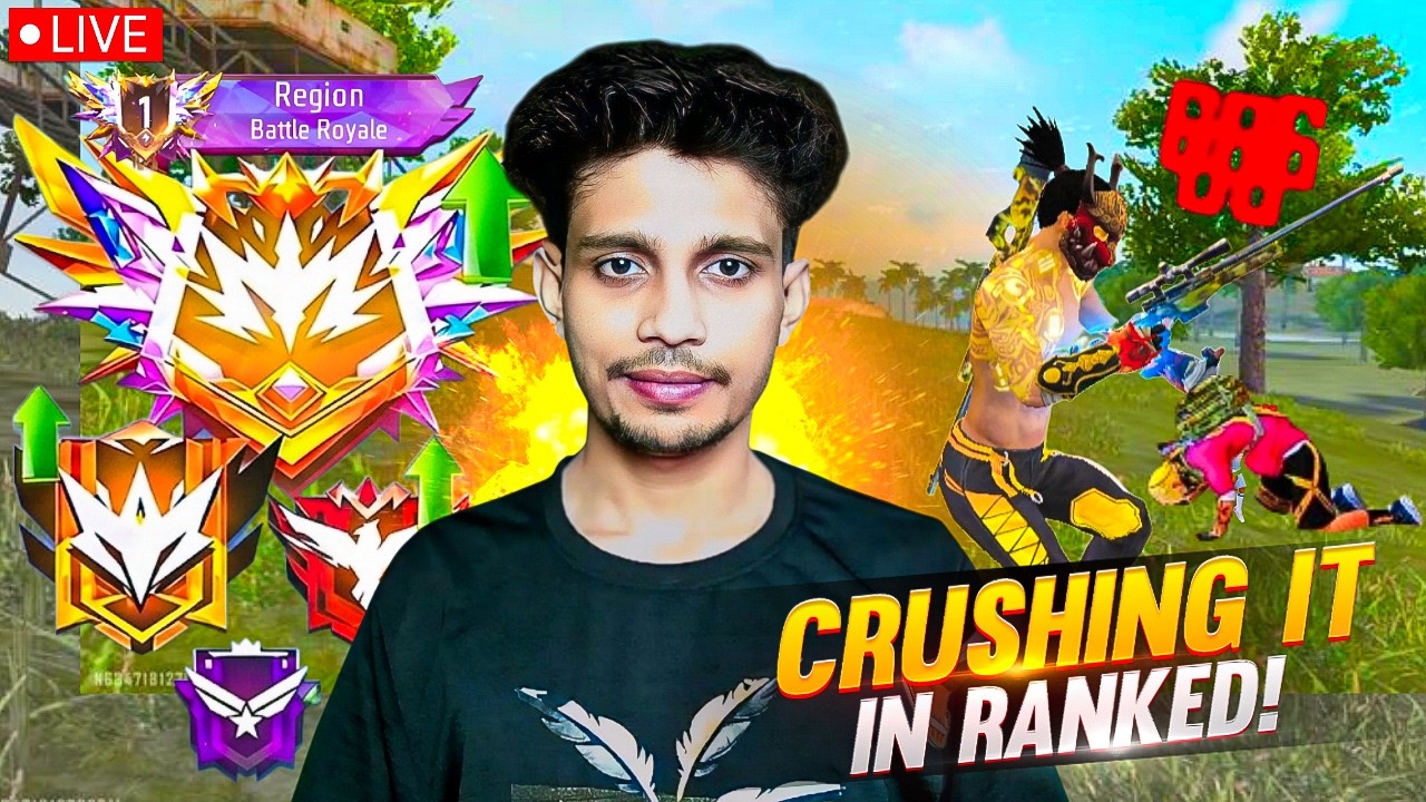 New Grandmaster Top 1 Push V Badge Lobby ❤ FF LIVE ✌ Free Fire LIVE! #ff #freefire #palakgmingyt