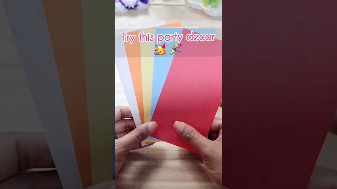 Quickly party decor idea | simple paper craft #diy #craft #ceylocraft #shorts #handmade