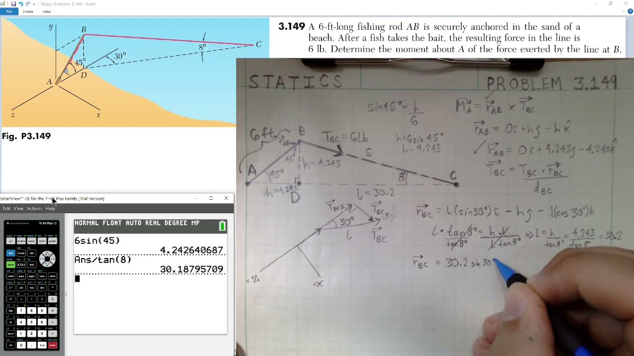 Statics Problem 3.149