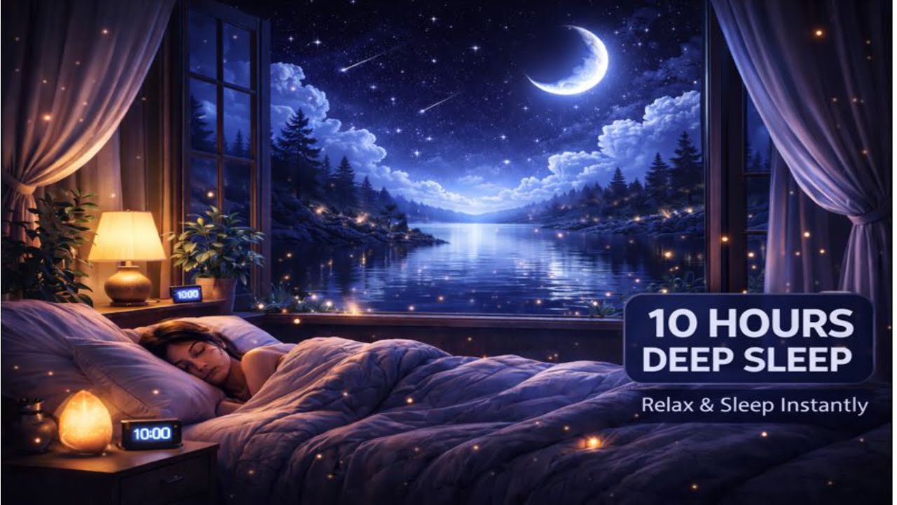 10 Hours Deep Sleep Music 🌙 | Fall Asleep Fast | Calm Night Ambience