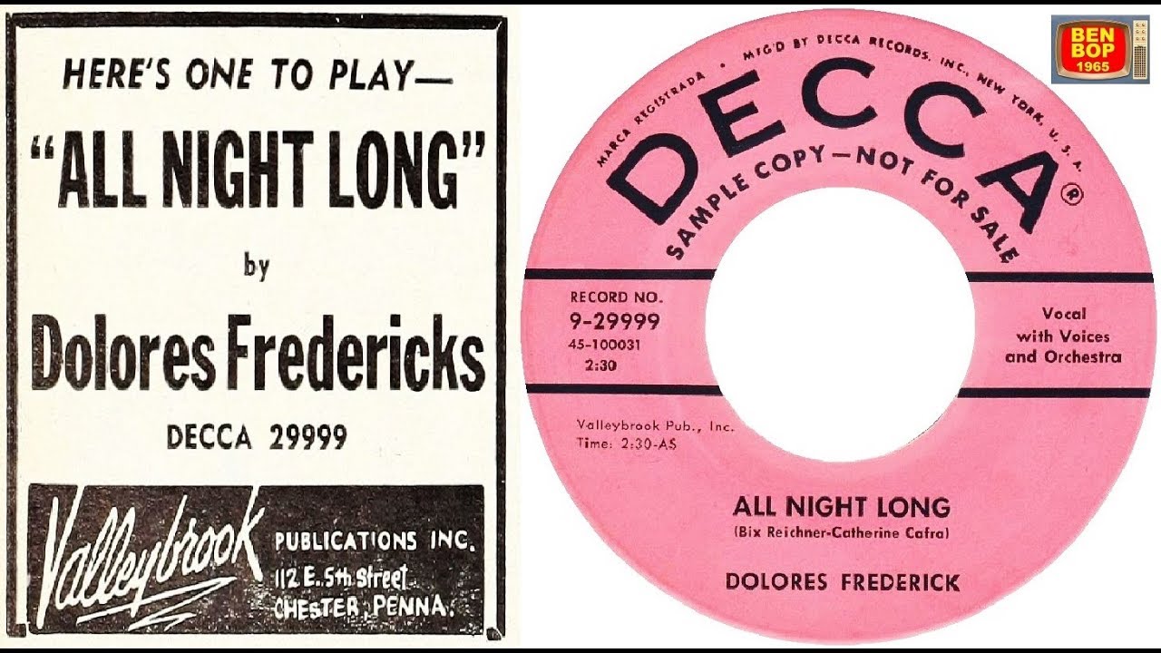 DOLORES FREDERICK - All Night Long / Get A Transfer (1956)