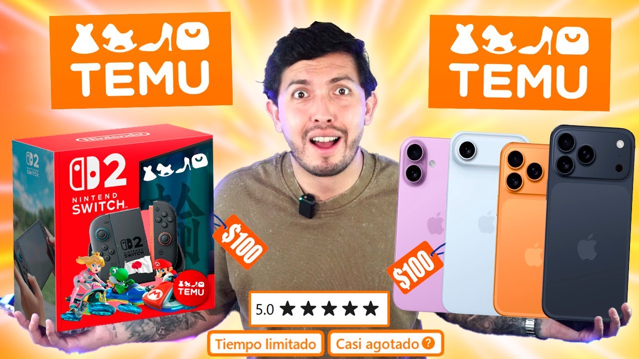 COMPRE TODAS LAS NINTENDO SWITCH 2 Y IPHONE 17 MAS BARATAS DE TEMU... ME ESTAFARON?