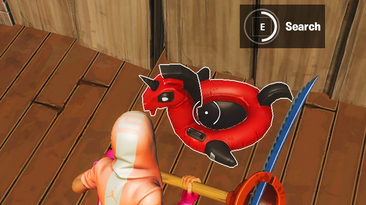 Find Deadpool floaties at The Yacht Fortnite