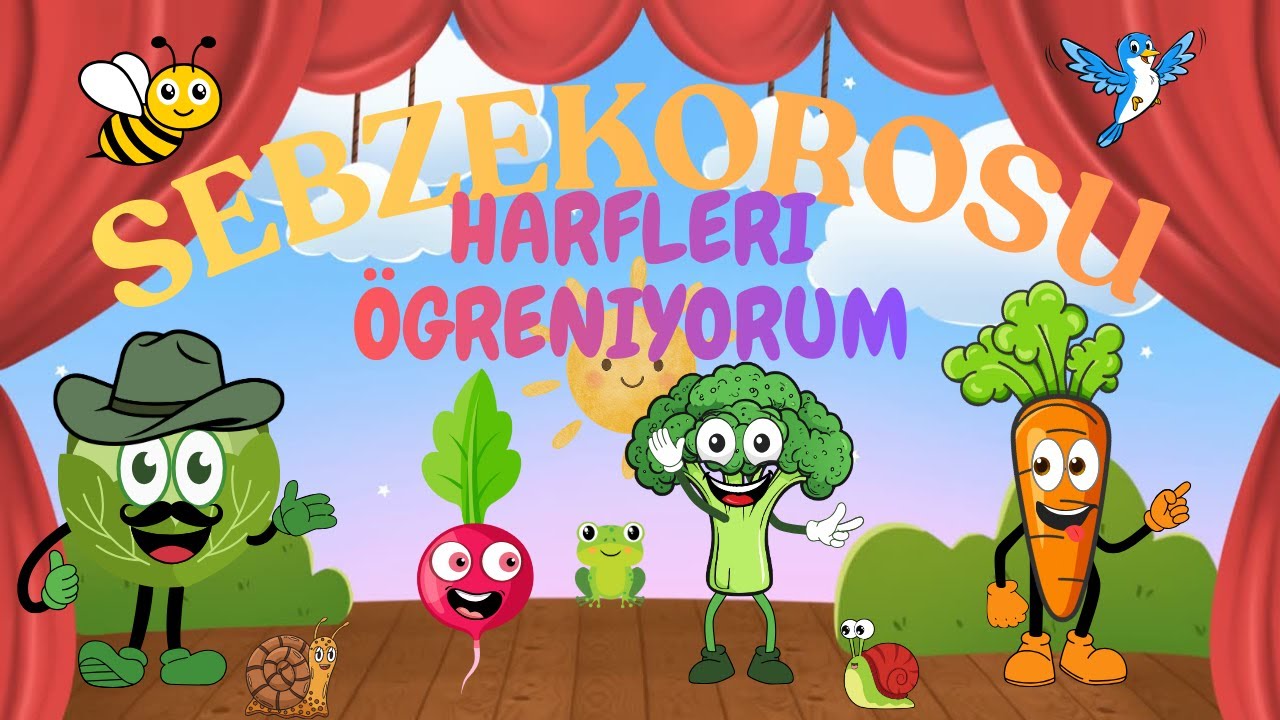 Sebze Korosu  1🎶 | Sevimli Meyveler ve Sebzelerle Harf Öğren | Çocuklar İçin Eğitici Şarkı