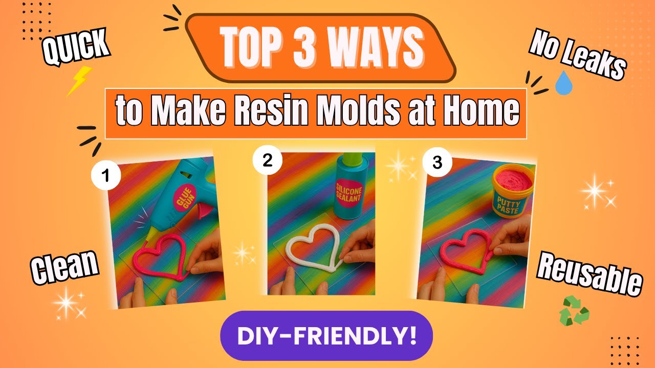 DIY Resin Molds — 3 Easy Methods: Glue Gun, Sealant & Putty | Beginner-Friendly