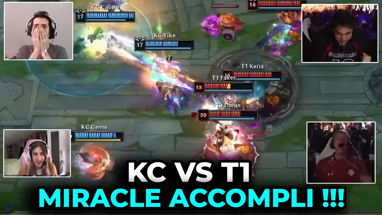 Streamers R&Eacute;AGISSENT &agrave; l'Impossible : Karmine Corp &Eacute;limine T1 ! | KC vs T1 Reactions