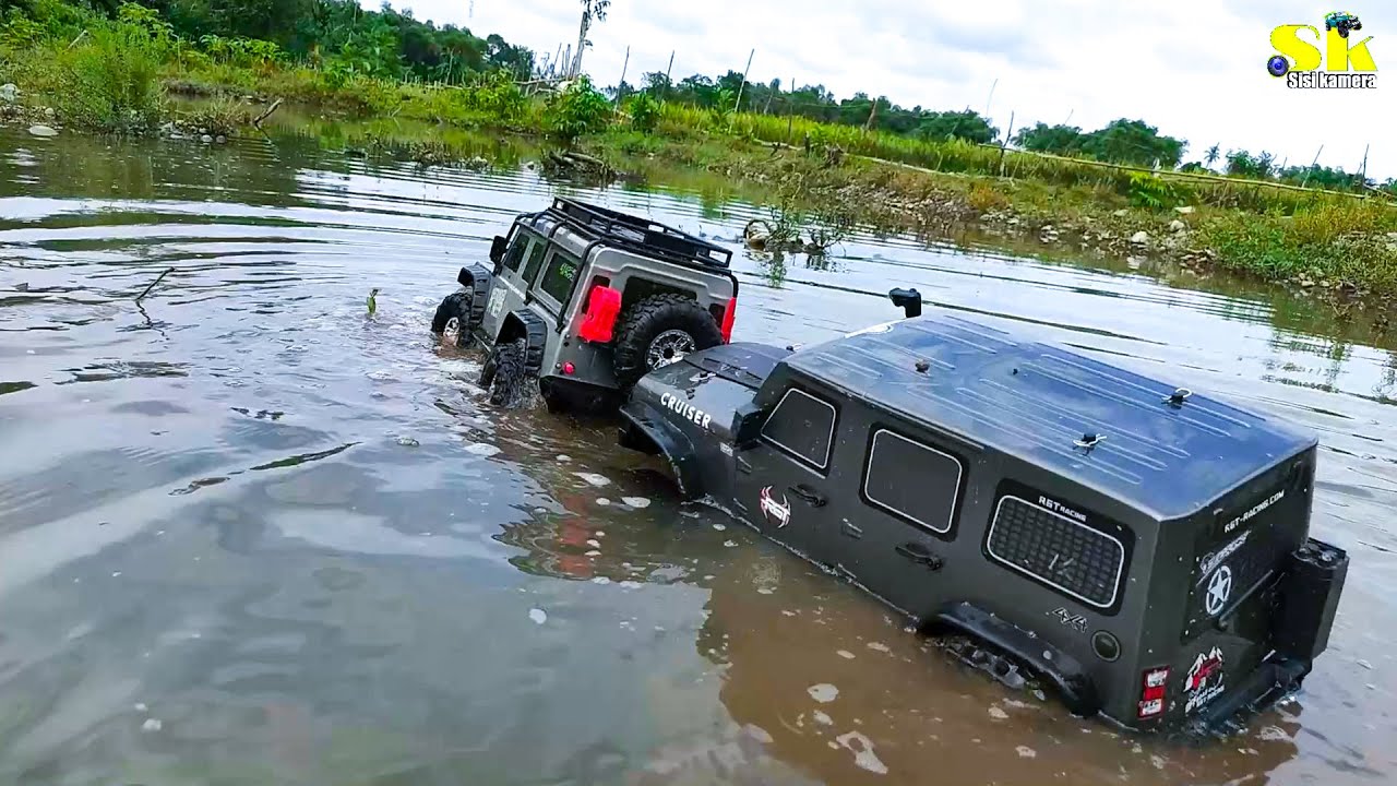 RC car HB ZP1001 & RGT jeep Wrangler rubicon endurance test in water & PERFORMANCE in extreme mud