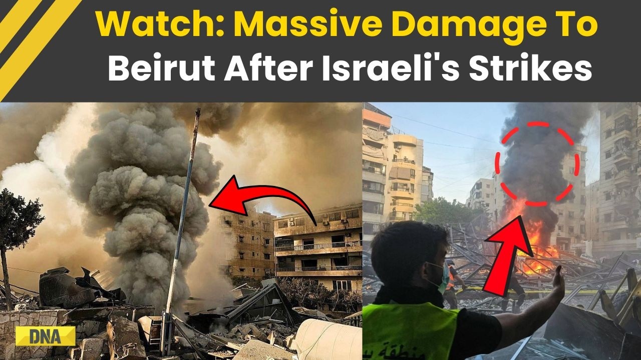 Israel Iran War: Beirut&rsquo;s Suburbs Hit After Israeli Strikes, Smoke & Destruction Caught on Camera