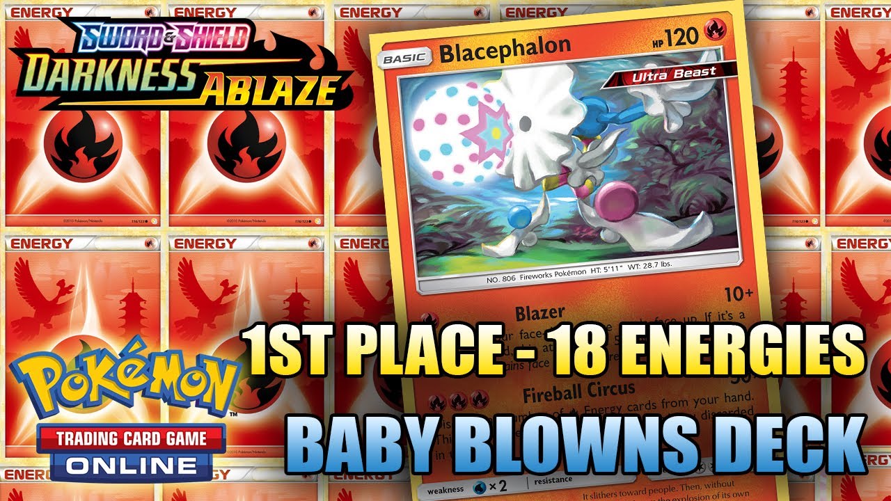 1ST PLACE BABY BLACEPHALON DECK NOW PLAYS 18 ENERGIES!! (Pokemon TCG)