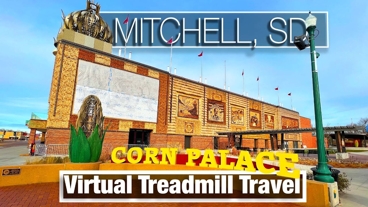 City Walks - Home of the Corn Palace - Mitchell South Dakota - Virtual Treadmill Travel Walking Tour