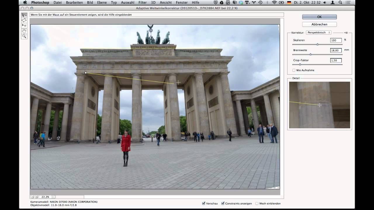 Adaptive Weitwinkelkorrektur in Photoshop CS6