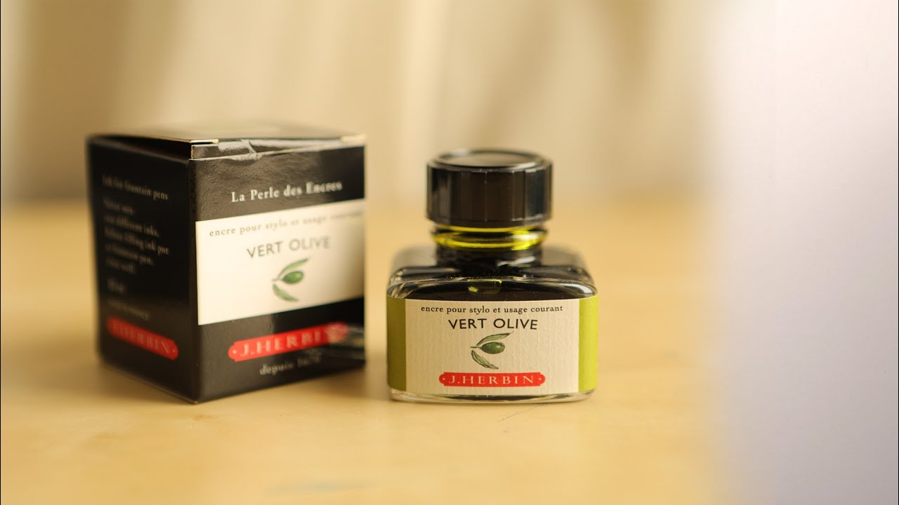 Herbin Vert olive inchiostro - ink test and review