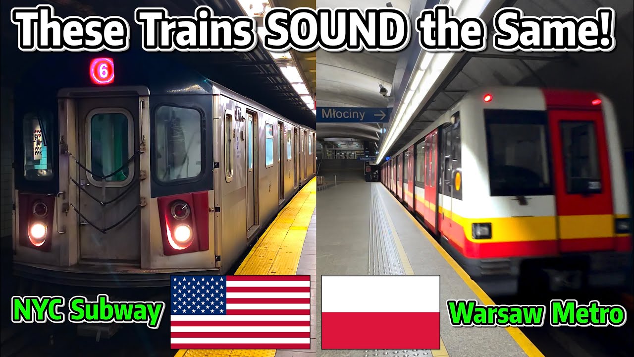⁴ᴷ⁶⁰ NYC Subway vs Warsaw Metro: Motor Sound Comparison!