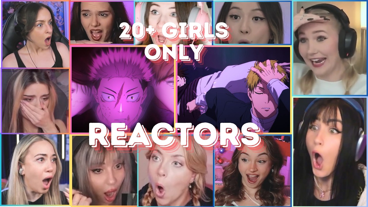 MEGA GIRLS REACT - JUJUTSU KAISEN SEASON 3 EPISODE 1 GIRLS REACTION MASHUP
