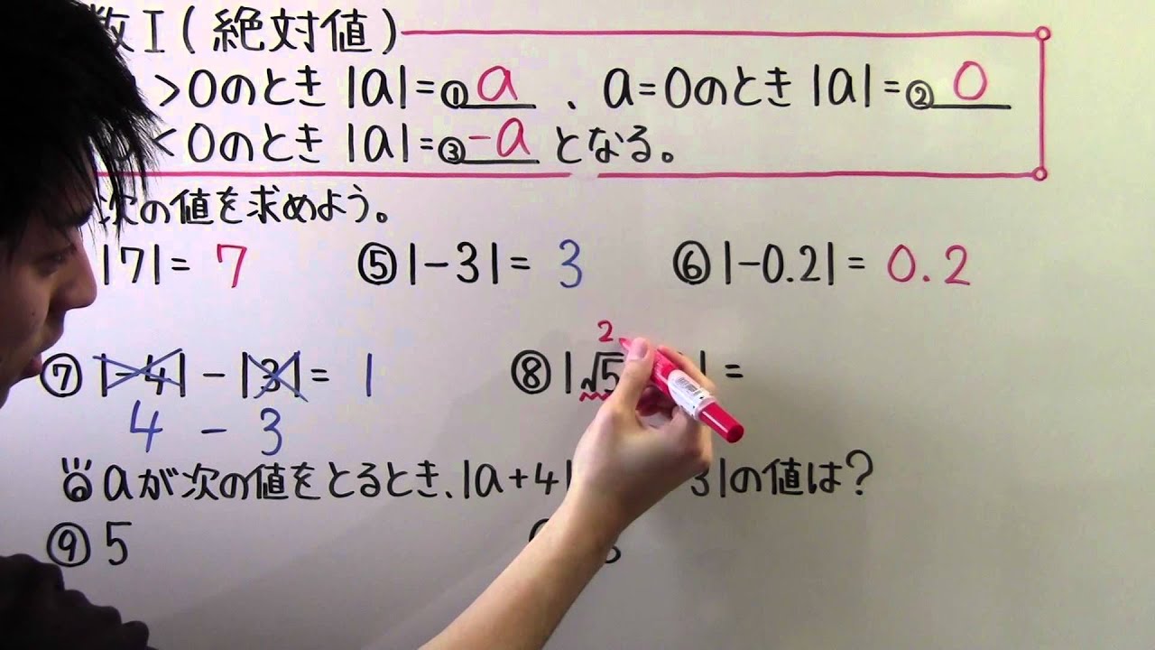 【高校数学】数Ⅰ-12 絶対値