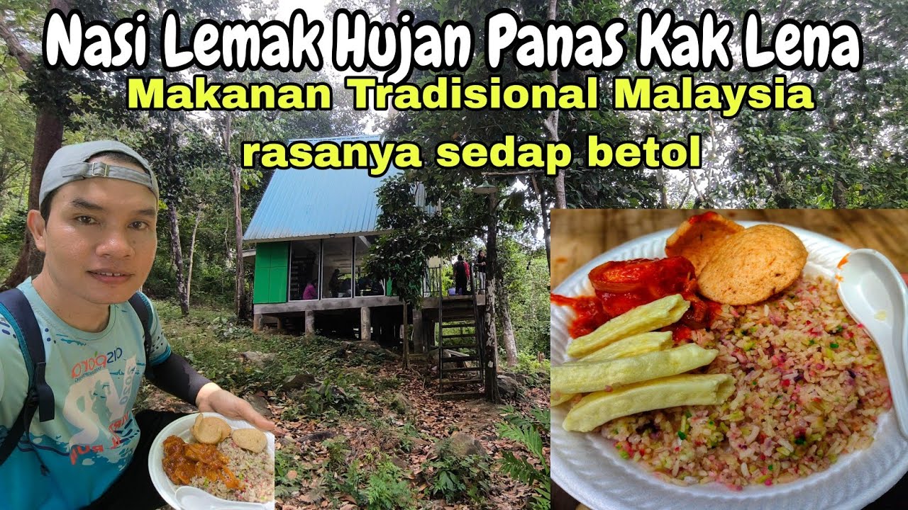 Makan Nasi lemak Hujan Panas, Makanan Tradisional Malaysia yang Unik macam pelangi🇲🇾🇮🇩
