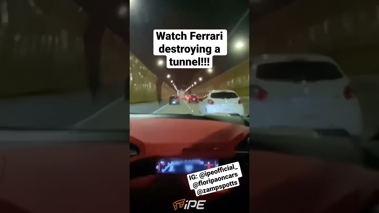 IPE Ferrari destroying a tunnel | #short 812 Superfast | GSCN Videos | Car Exhaust | 2022 | #shorts