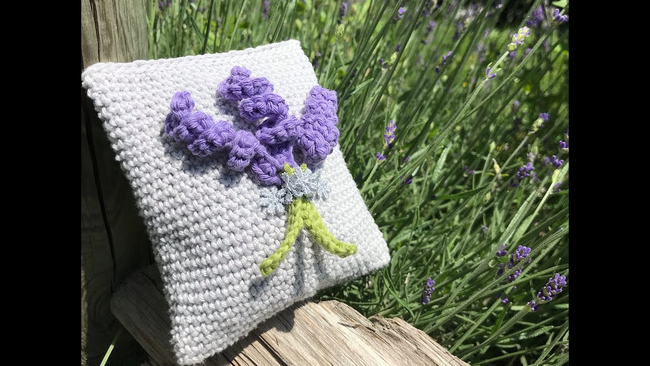 Lavendel Kissen häkeln