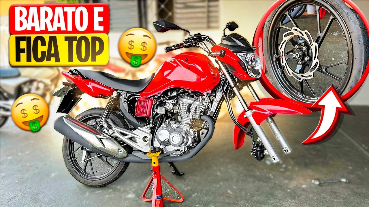 COLOQUEI DISCO DE FREIO ESPORTIVO NA FAN 160 2024 [ COMBINA COM AS P&Eacute; DE GALINHA ] 🤩