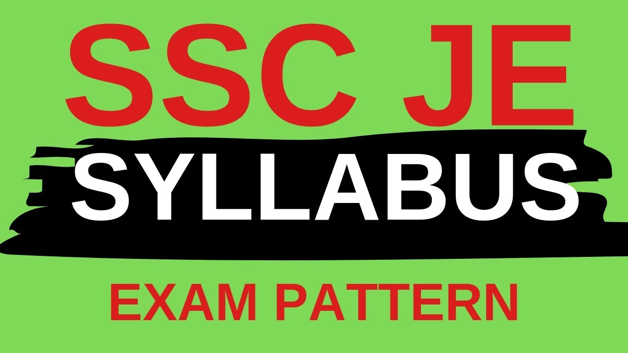 #SSC JE 2018-19 exam Pattern and Syllabus | Live