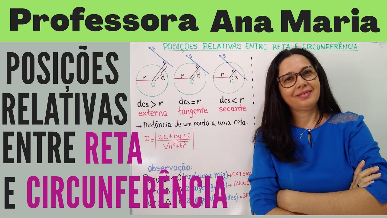 POSIÇÕES RELATIVAS ENTRE RETA E CIRCUNFERÊNCIA - COM EXERCÍCIOS