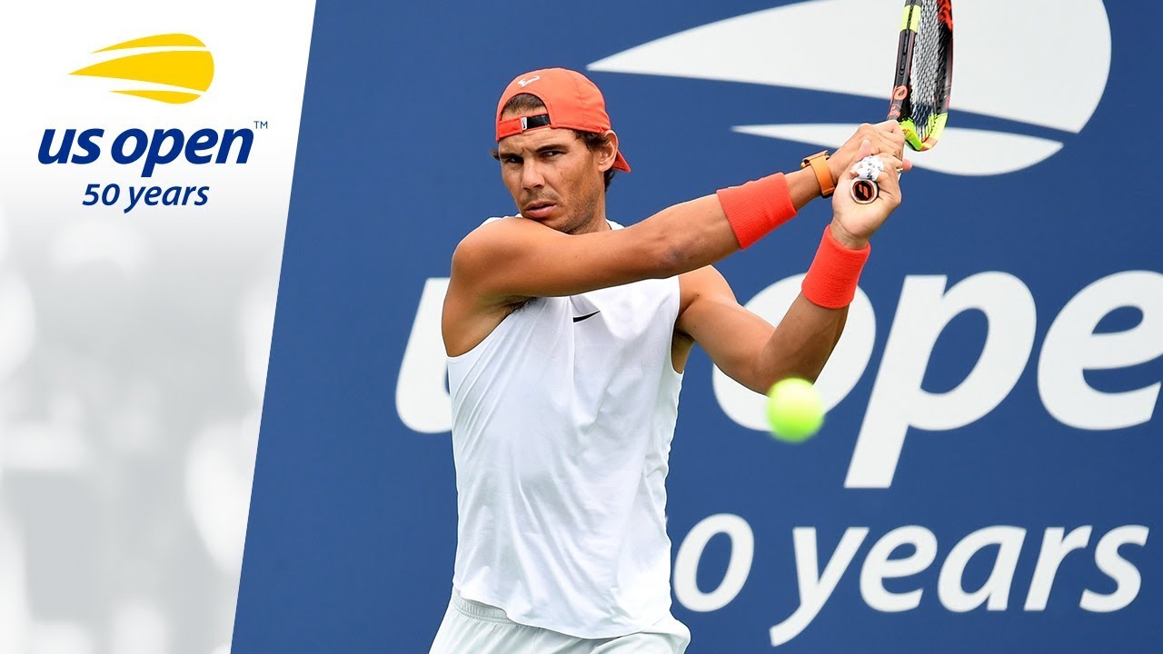 Rafael Nadal 2018 US Open Arthur Ashe Kids Day Practice