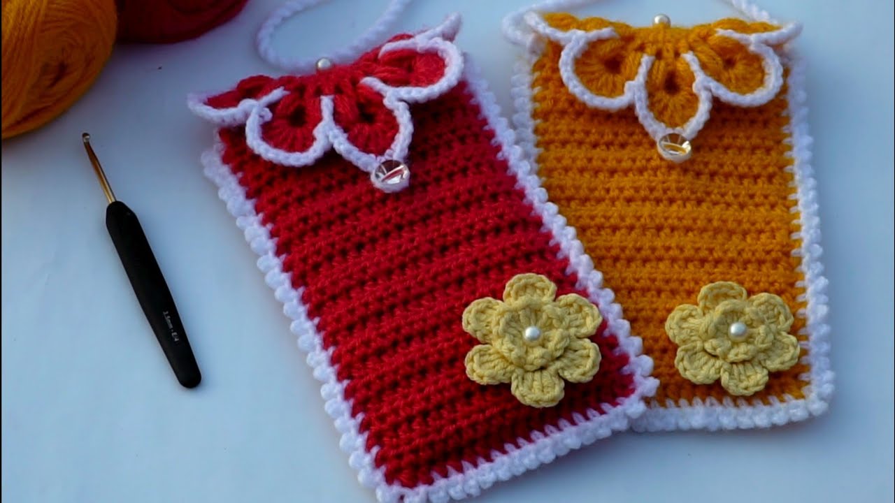 📱Beautiful Handmade Crochet Mobile Pouch ✨ | DIY Mobile Cover | Crochet Tutorial