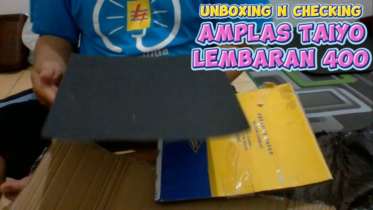 Unboxing dan Checking Amplas Air Taiyo Grid 400  Amplas Air yang Cocok Untuk Pekerjaan Cat Duco Besi