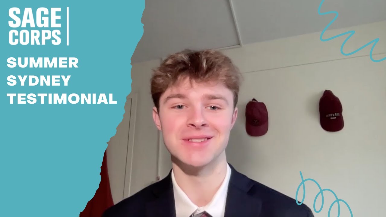 Sage Corps Sydney Testimonial from Evan, Harvard College, Data Intern