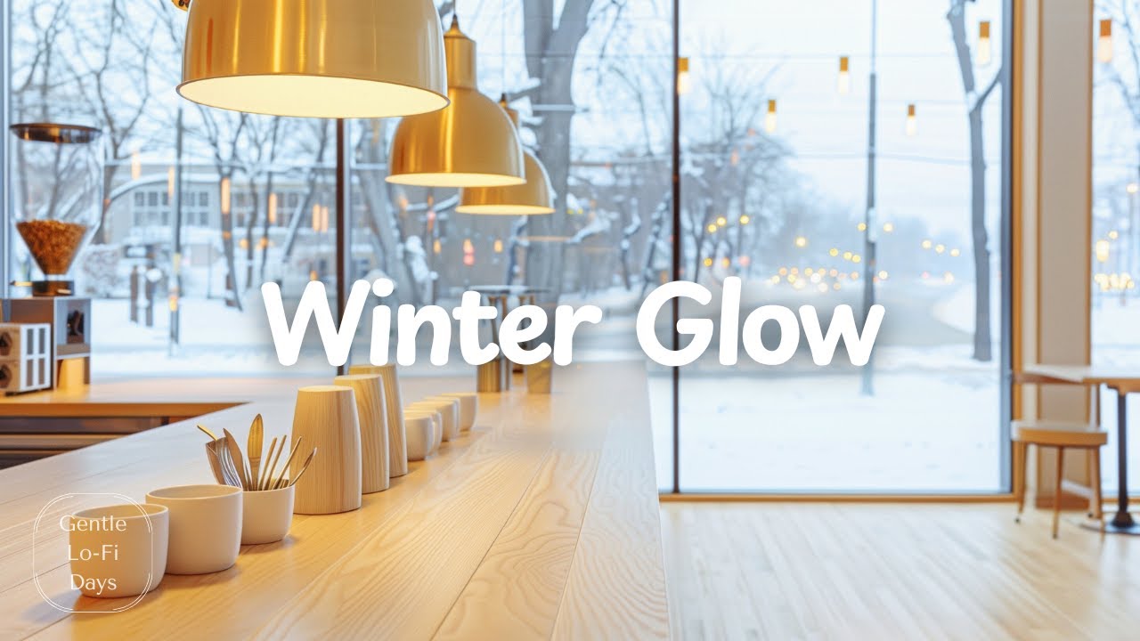 Winter Glow ☕️❄️[chill acoustic, lofi mix] Cozy Cafe Time for a Bright Winter Day-study, work, relax