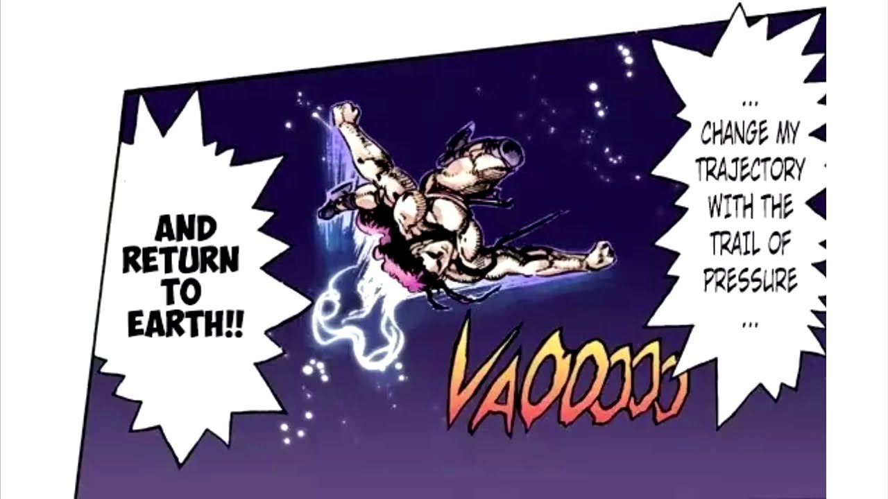 Joseph Joestar sends Kars into space - manga version with anime audio