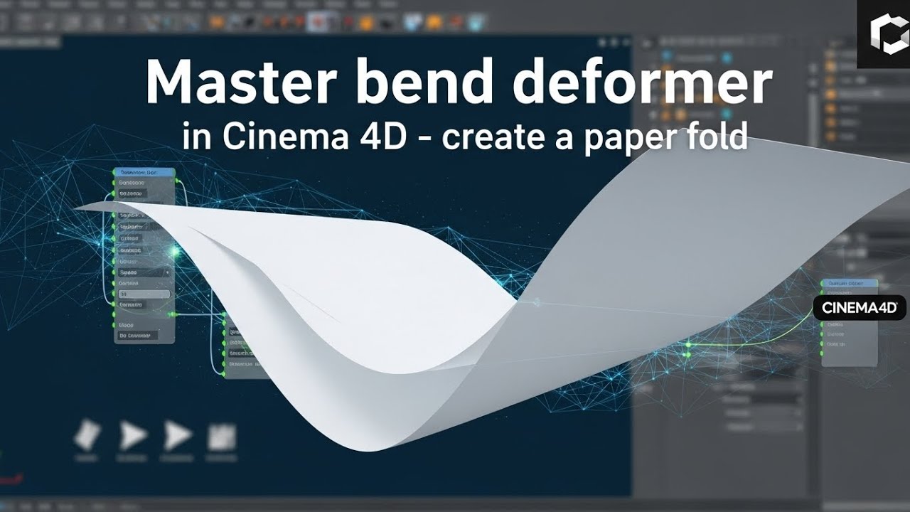 Master bend deformer in cinema 4D   create a paper fold
