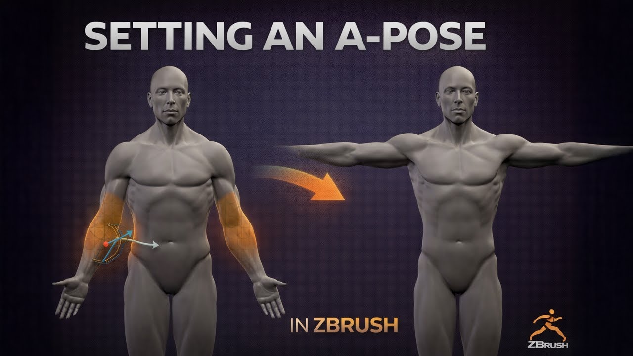 Setting an A-Pose in ZBrush — Preparing Characters for Production