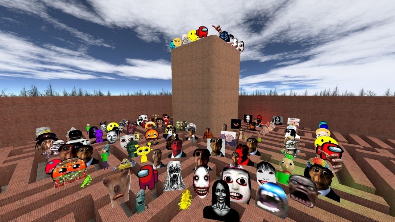 Demonga Auughh Joe Biden honey And Tomino VS All Nextbots In The Maze Garry's Mod  #Nextbot #Gmod