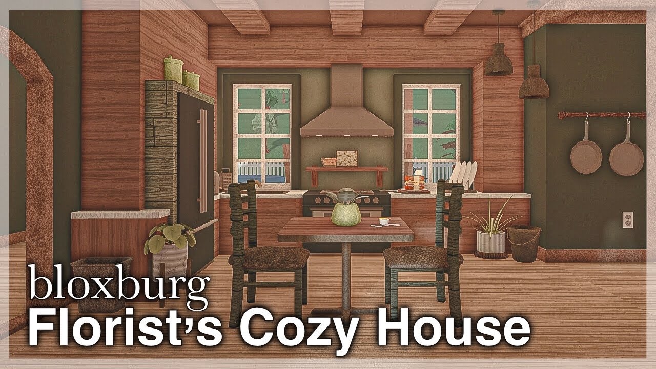 Bloxburg - Florist's Cozy House Speedbuild (interior + full tour)