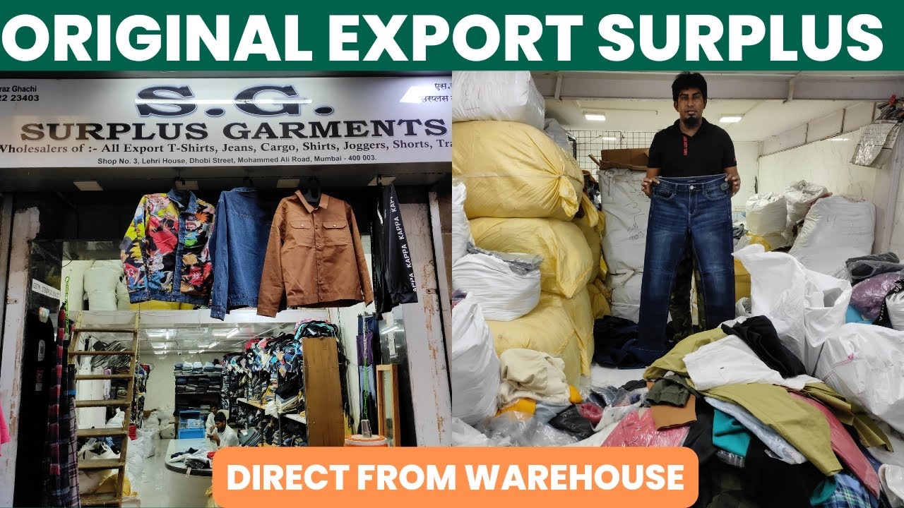 Cheapest Export Surplus Wholesaler | Cheapest branded clothes in mumbai | Export surplus