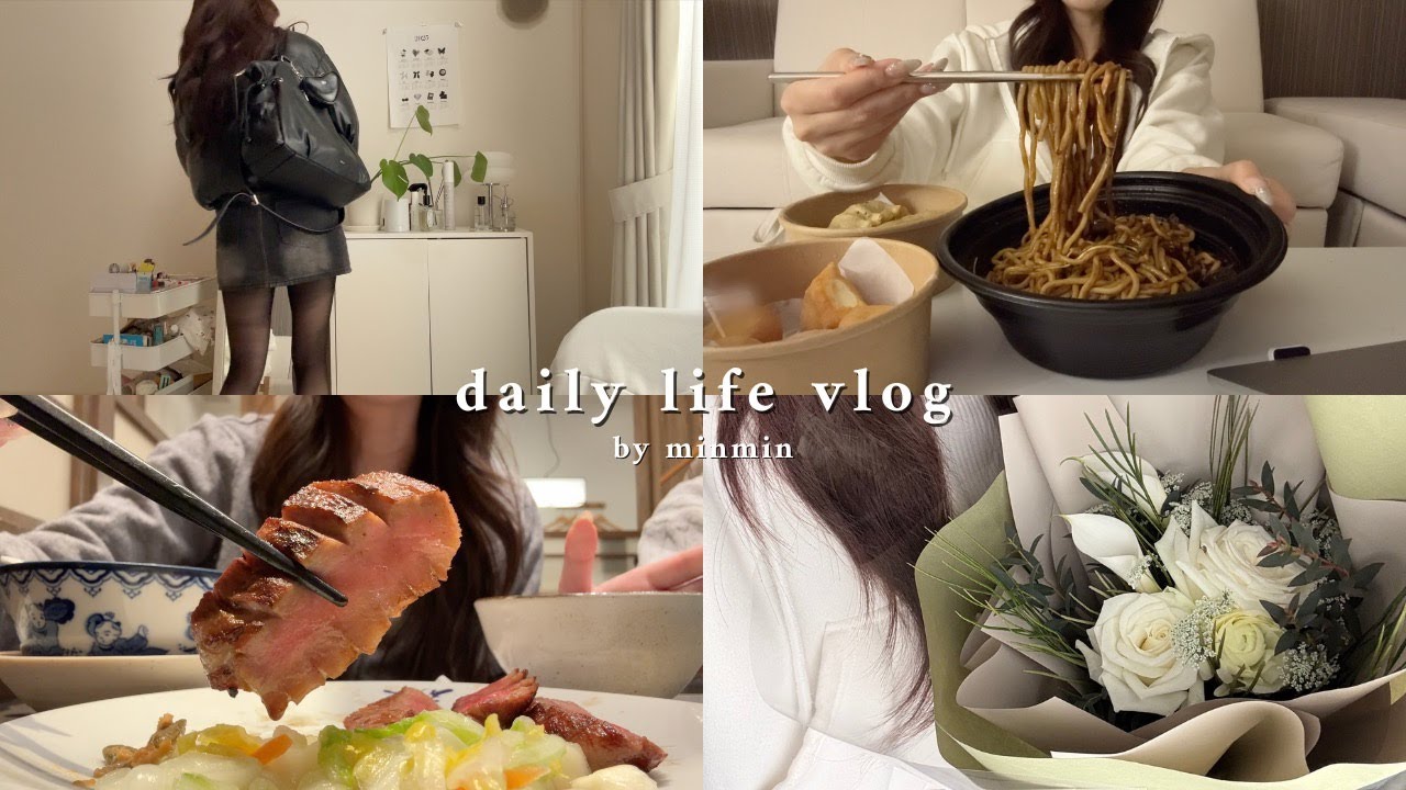 vlog | 美味しいもの食べすぎた1月の一人暮らしvlog🌱充実しすぎた誕生日からの数日間...🤍🎂おすすめカバン紹介/冬コーデ紹介/韓国料理/クリームパスタ🥛