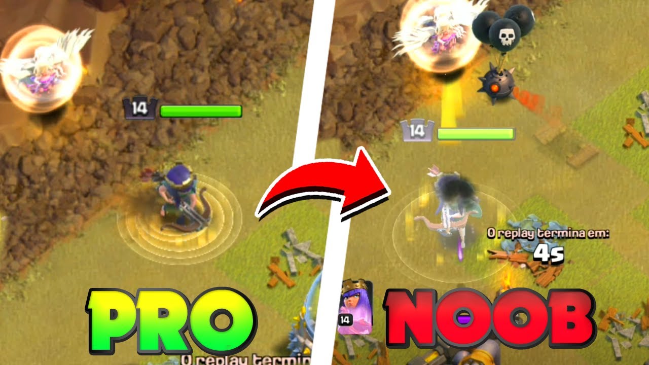 8 DIFERENÇAS ENTRE UM NOOB VS UM PRO PLAYER | DICAS AVANÇADAS PARA MELHORAR NO CLASH OF CLANS!!