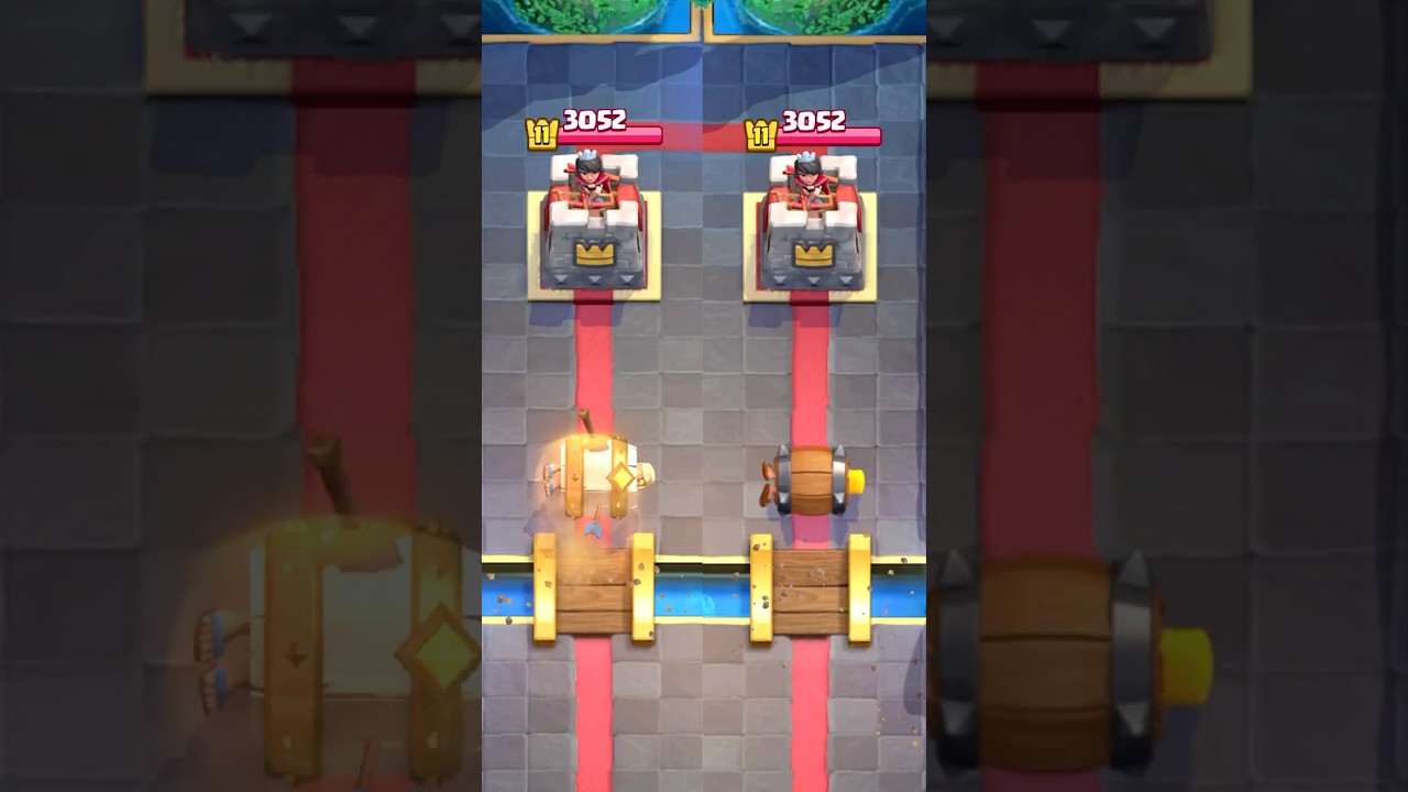 HERO BARBARIAN BARREL VS NORMAL BARBARIAN BARREL! #clashroyale #shorts